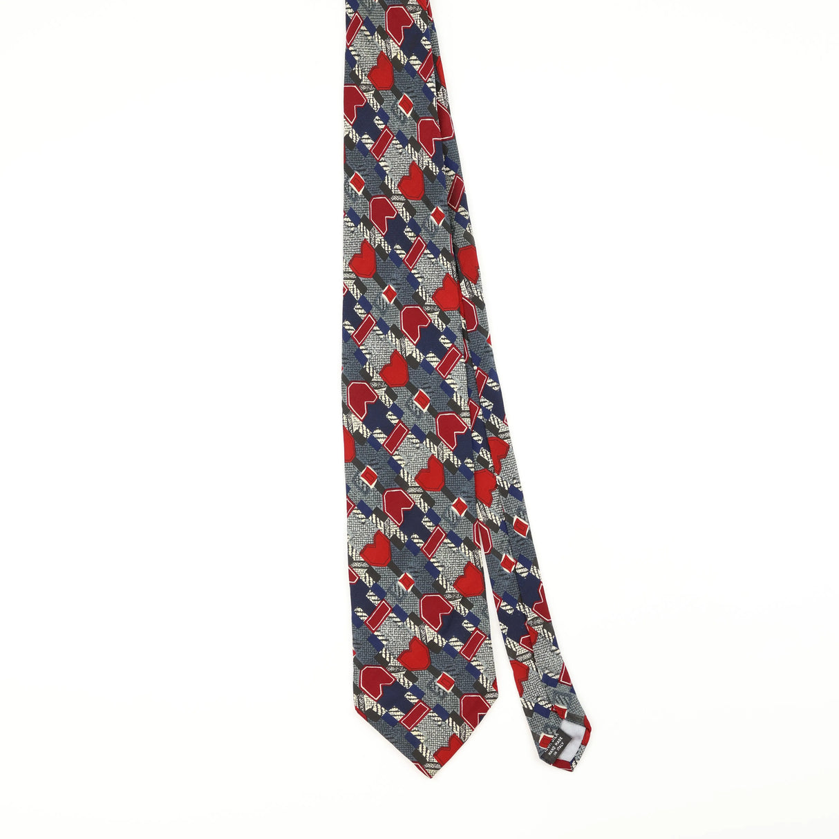 Front of Vintage 1990's Geoffrey Beene Geometric Patterned Tie