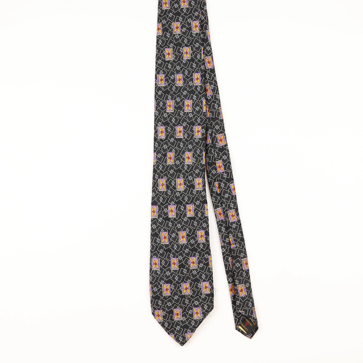 Front of Vintage 1990's Robert Talbott Geometric Patterned Tie