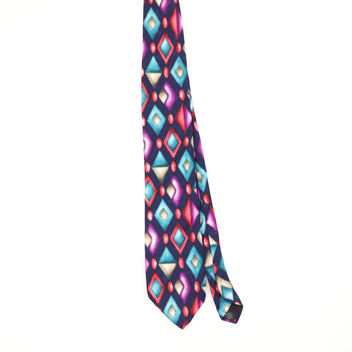 Front Front of Vintage 1990's Halston Geometric Patterned Tie