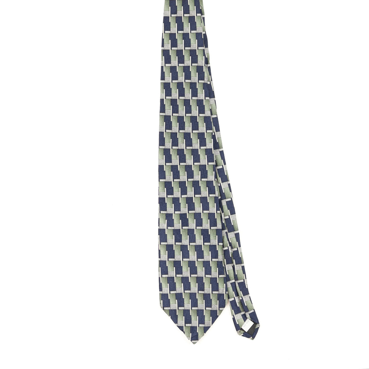 Front Front of Vintage 1990's Pierre Cardin Geometric Patterned Tie