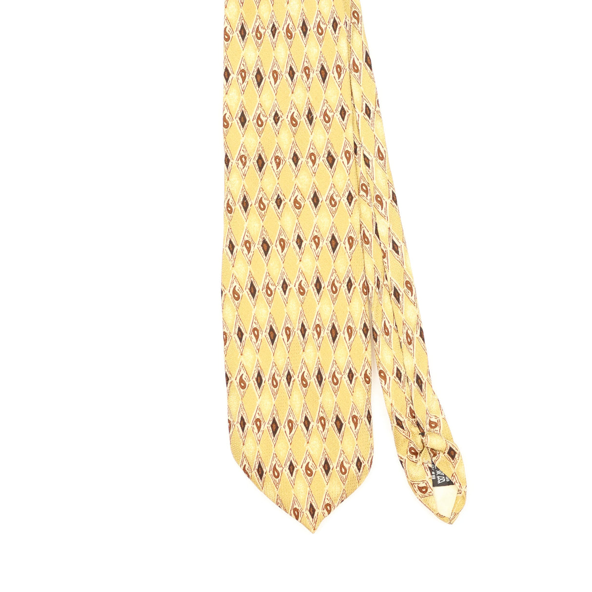 Front Front Detail of Vintage 1990's Lands' End Turtle Geometric Patterned Tie