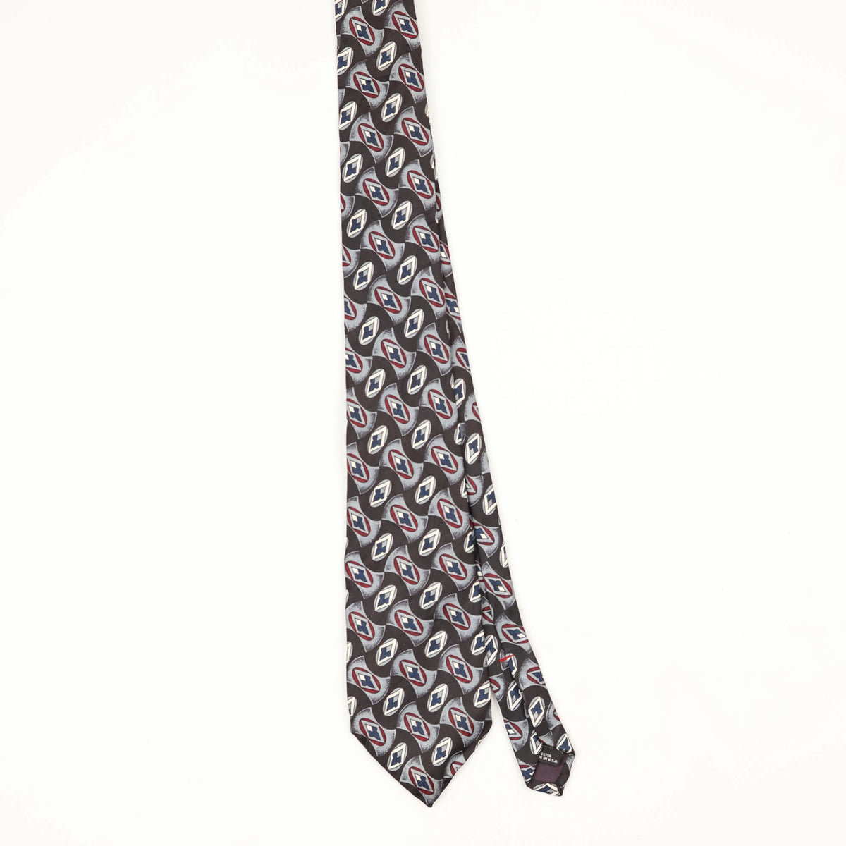Front Front of Vintage 1990's Don Loper Geometric Patterned Tie