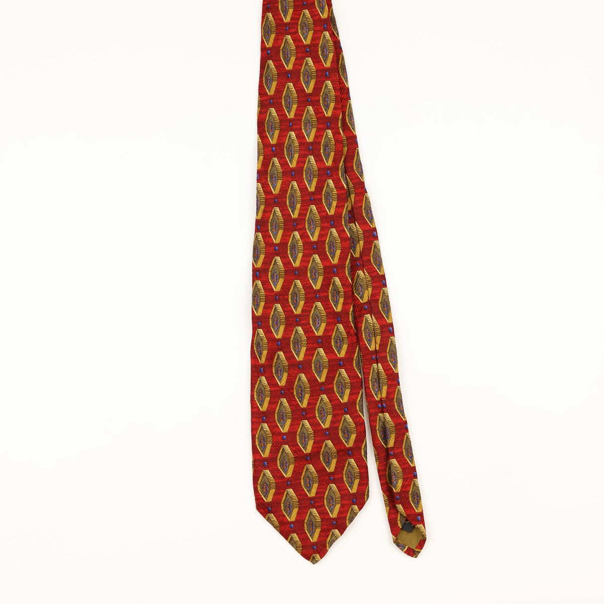Front of Vintage 1990's Robert Talbott Geometric Patterned Tie