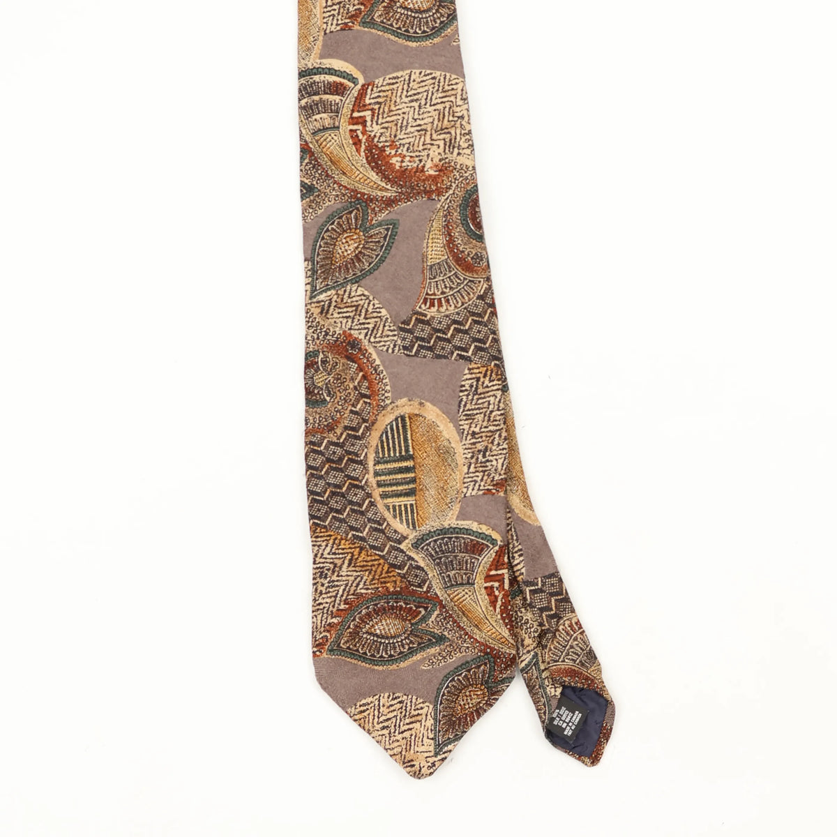 Front Front Detail of Vintage 1990's Christian Dior Abstract Patterned Tie