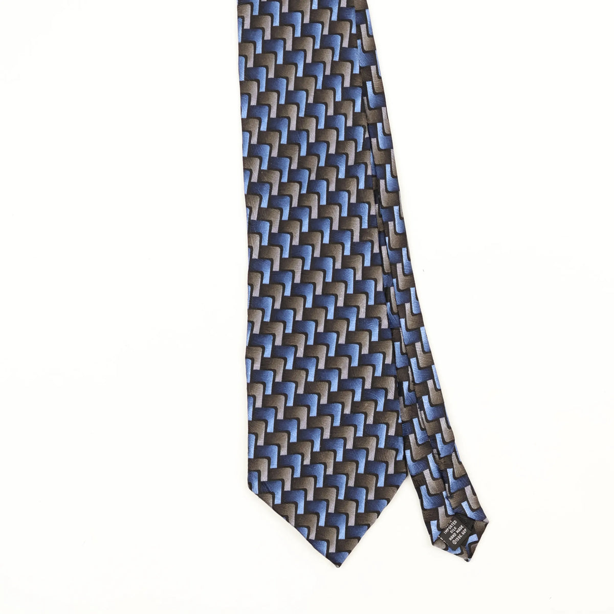Front Front Detail of Vintage 1990's Grateful Dead Geometric Patterned Tie