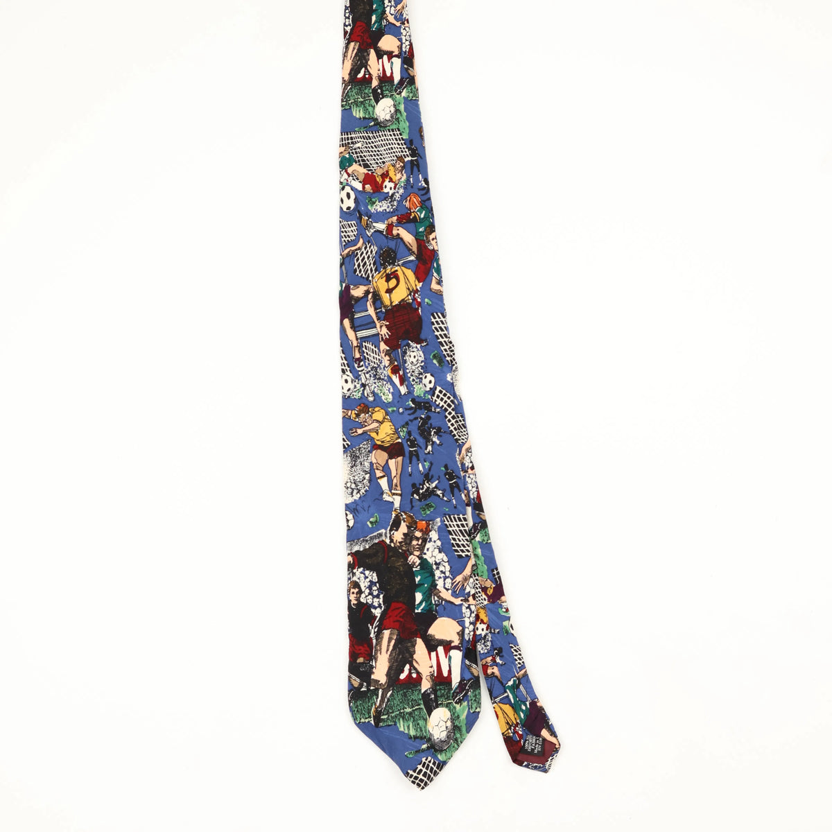Front Front of Vintage 1990's Tango Football Cartoon Patterned Tie