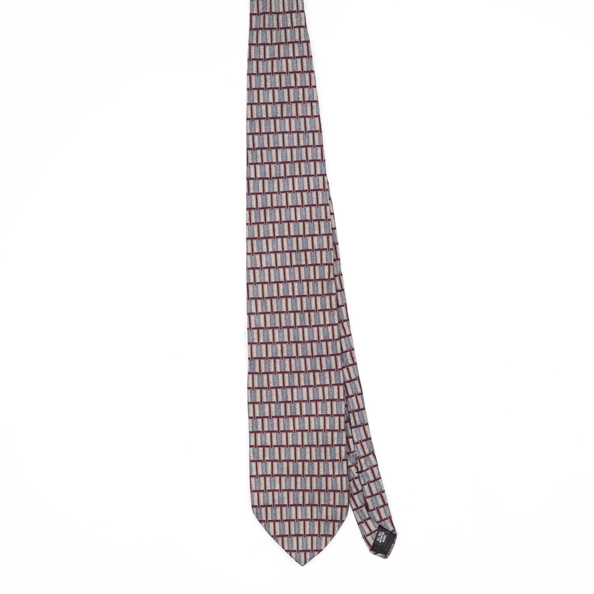 Front Front of Vintage 1990's Kenneth Cole Check Patterned Tie
