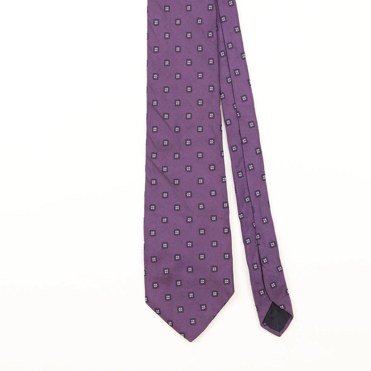 Front Detail of Vintage 1990's Brooks Brothers Geometric Patterned Tie