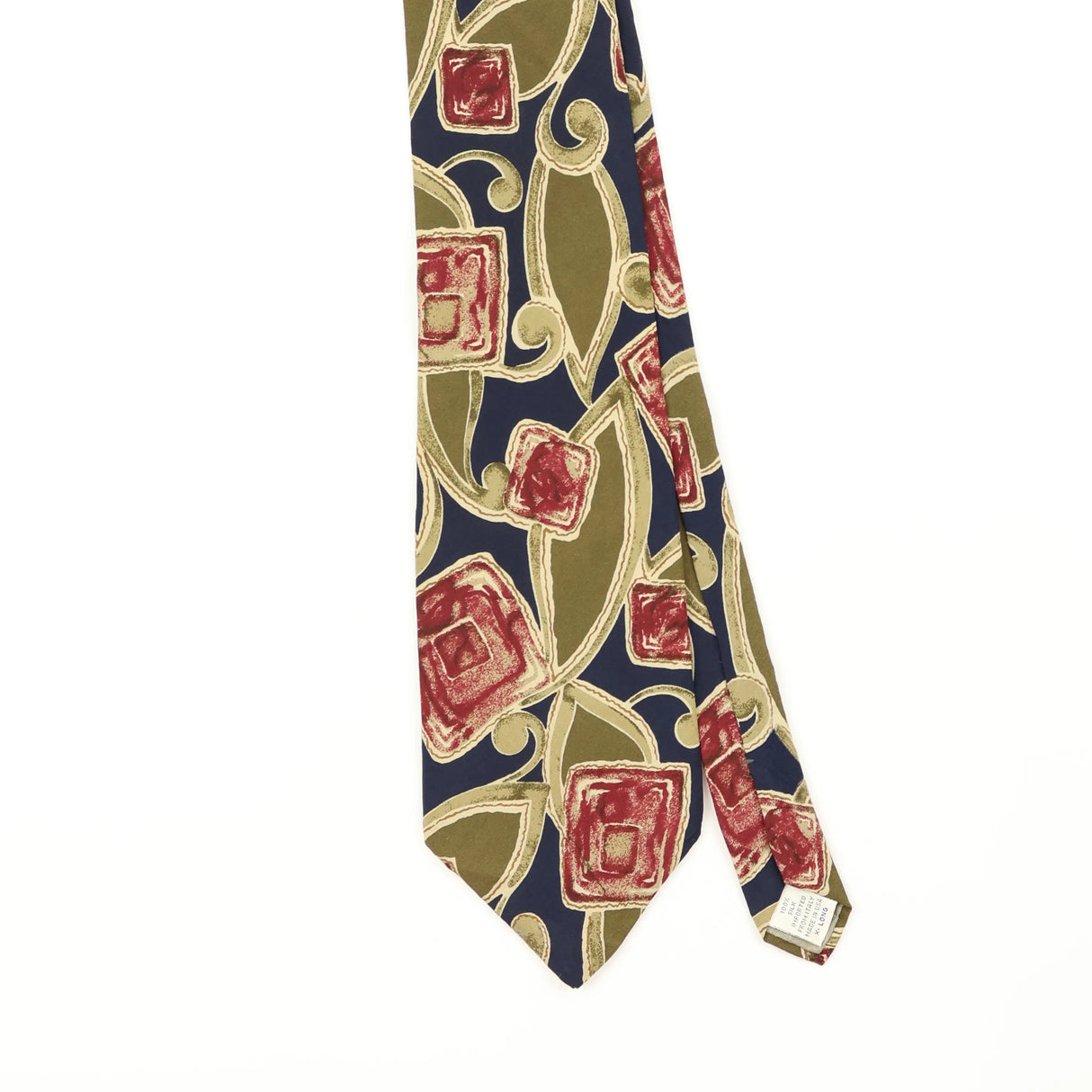 Front Front Detail of Vintage 1990's Abstract Patterned Tie