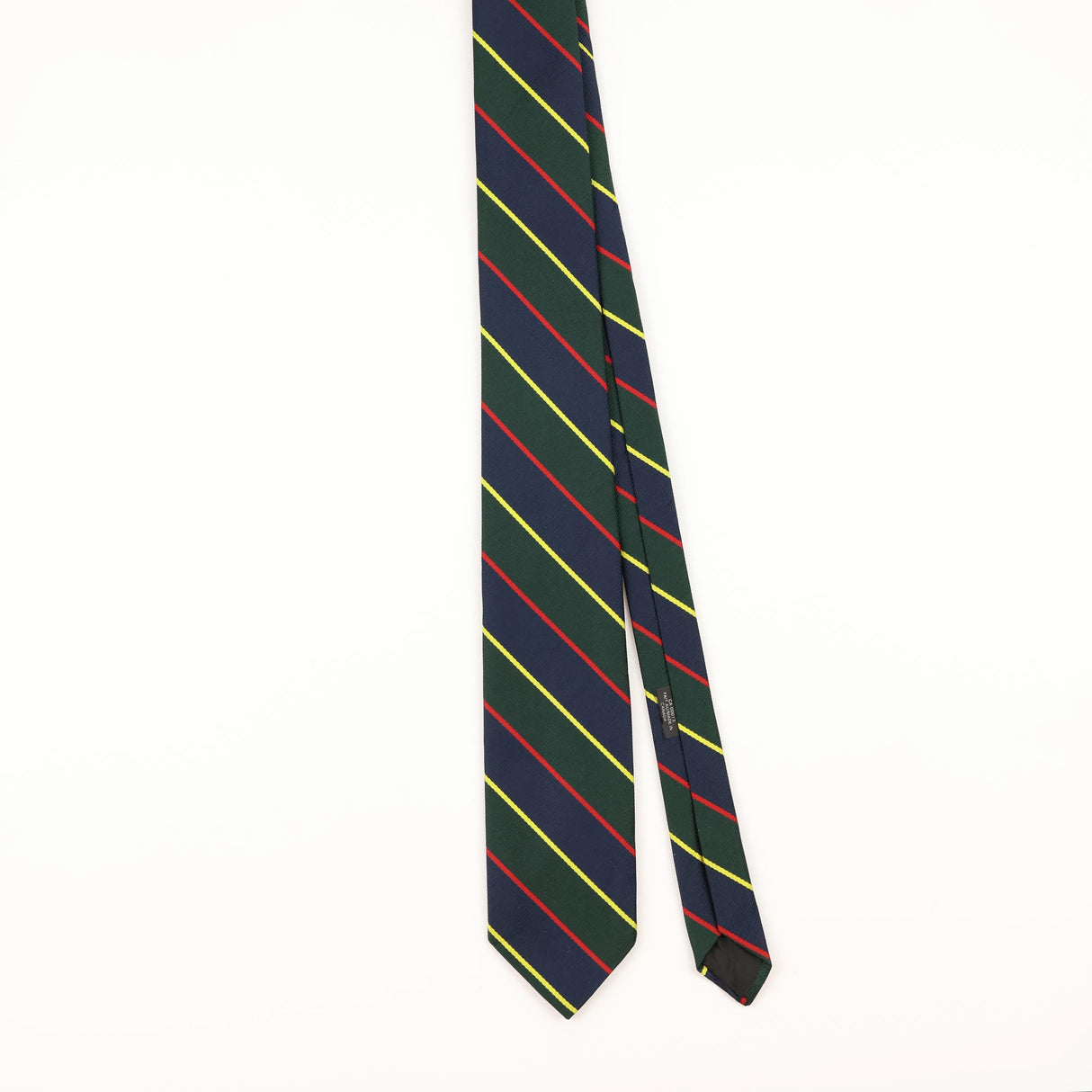 Front of Vintage 1980's Repp Striped Patterned Tie