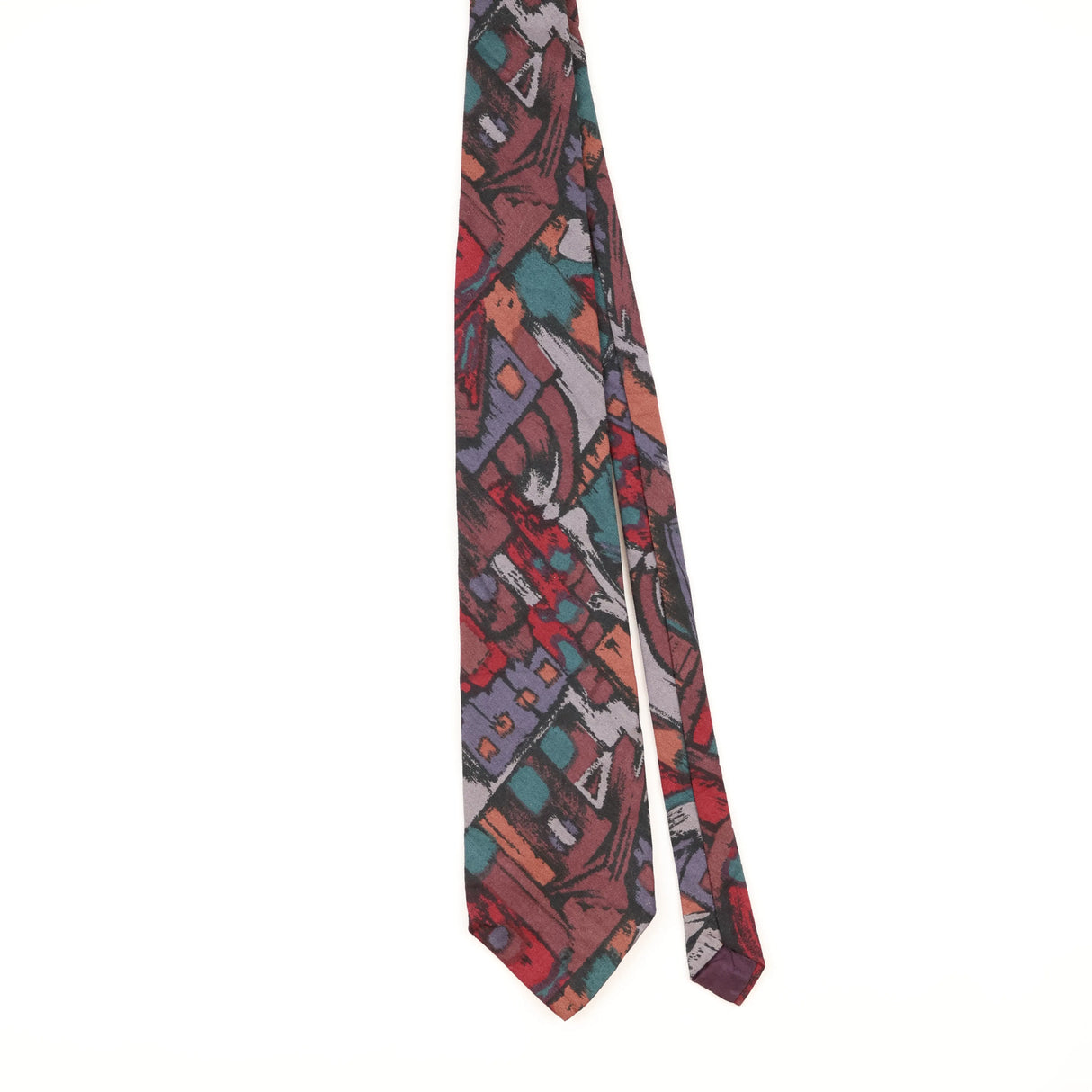 Front of Vintage 1990's Abstract Patterned Tie