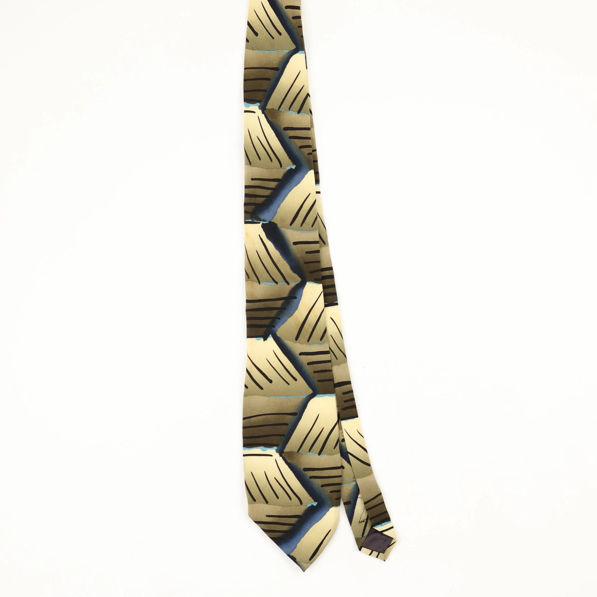 Front Front of Vintage 1990's Jerry Garcia Wires Crossroads Abstract Patterned Tie
