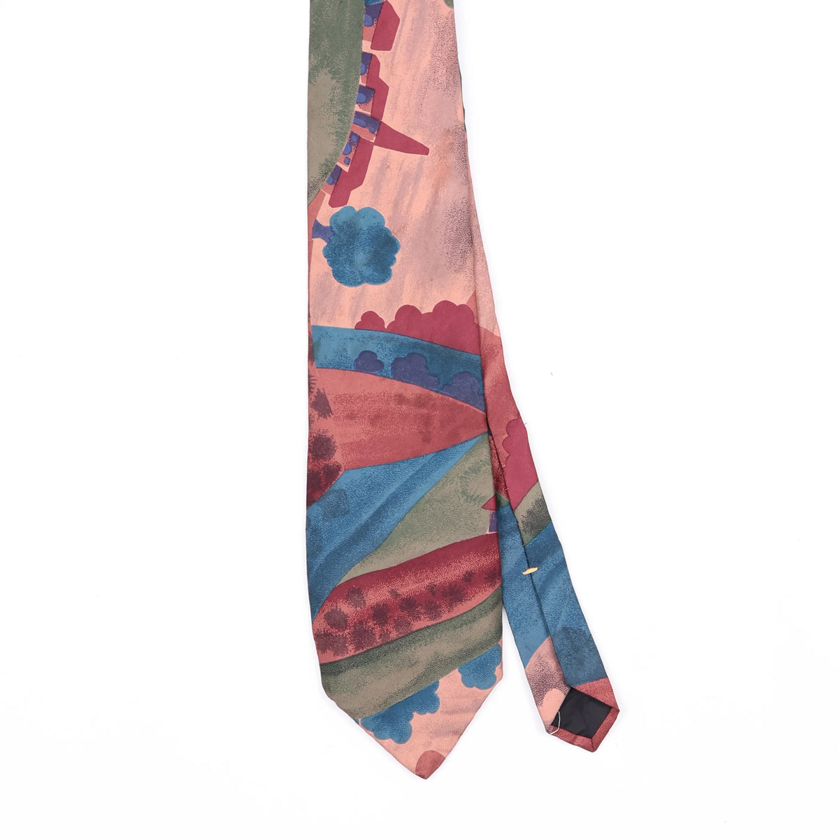Front Front Detail of Vintage 1990's Abstract Patterned Tie