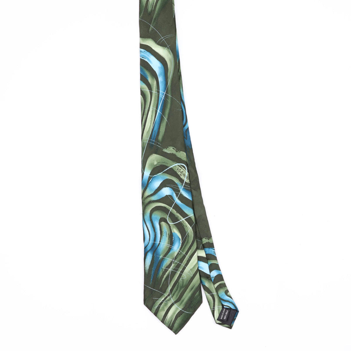 Front Front of Vintage Jerry Garcia Still Life Abstract Patterned Tie