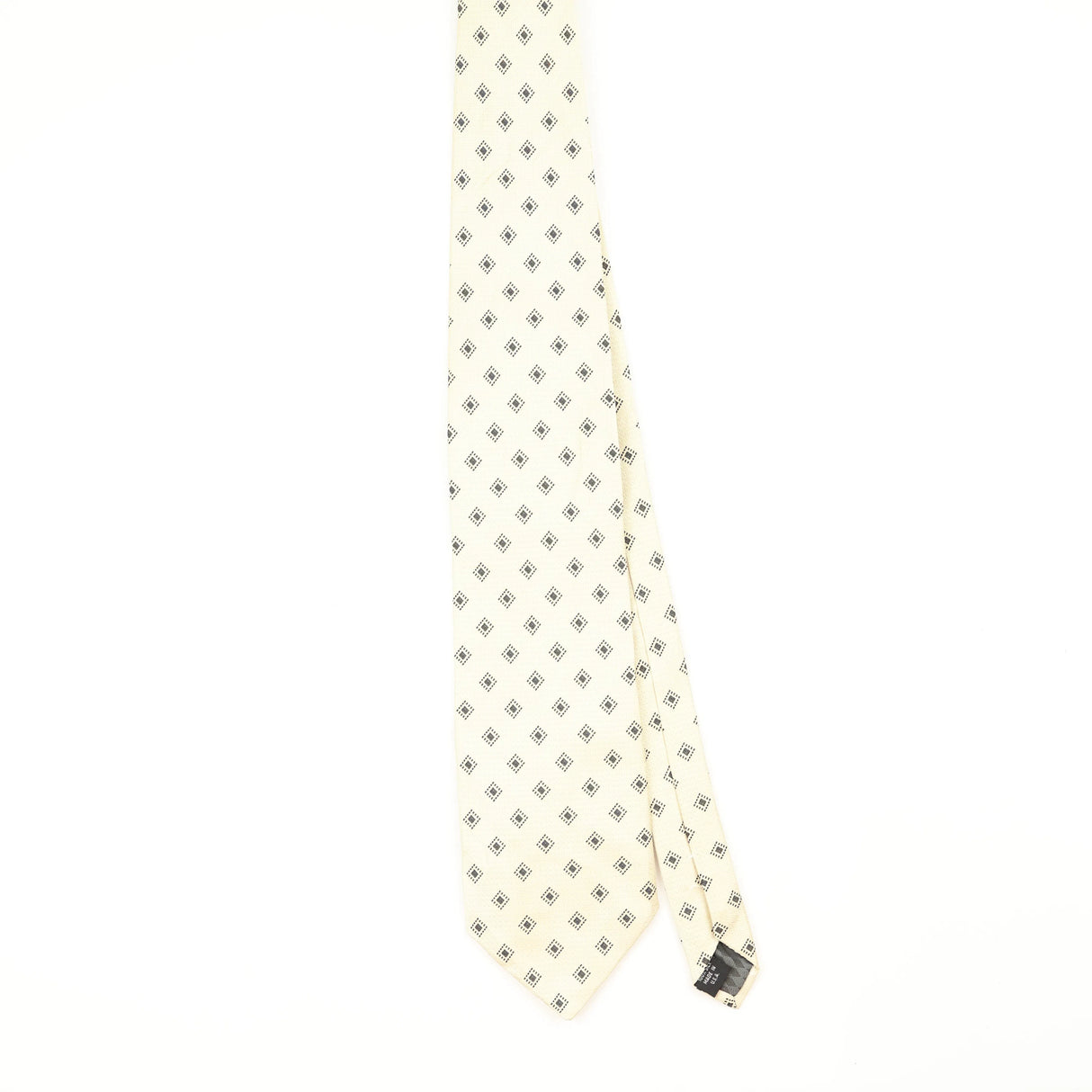 Front Front of Vintage 1990's Bruno Piattelli Diamonds Geometric Patterned Tie