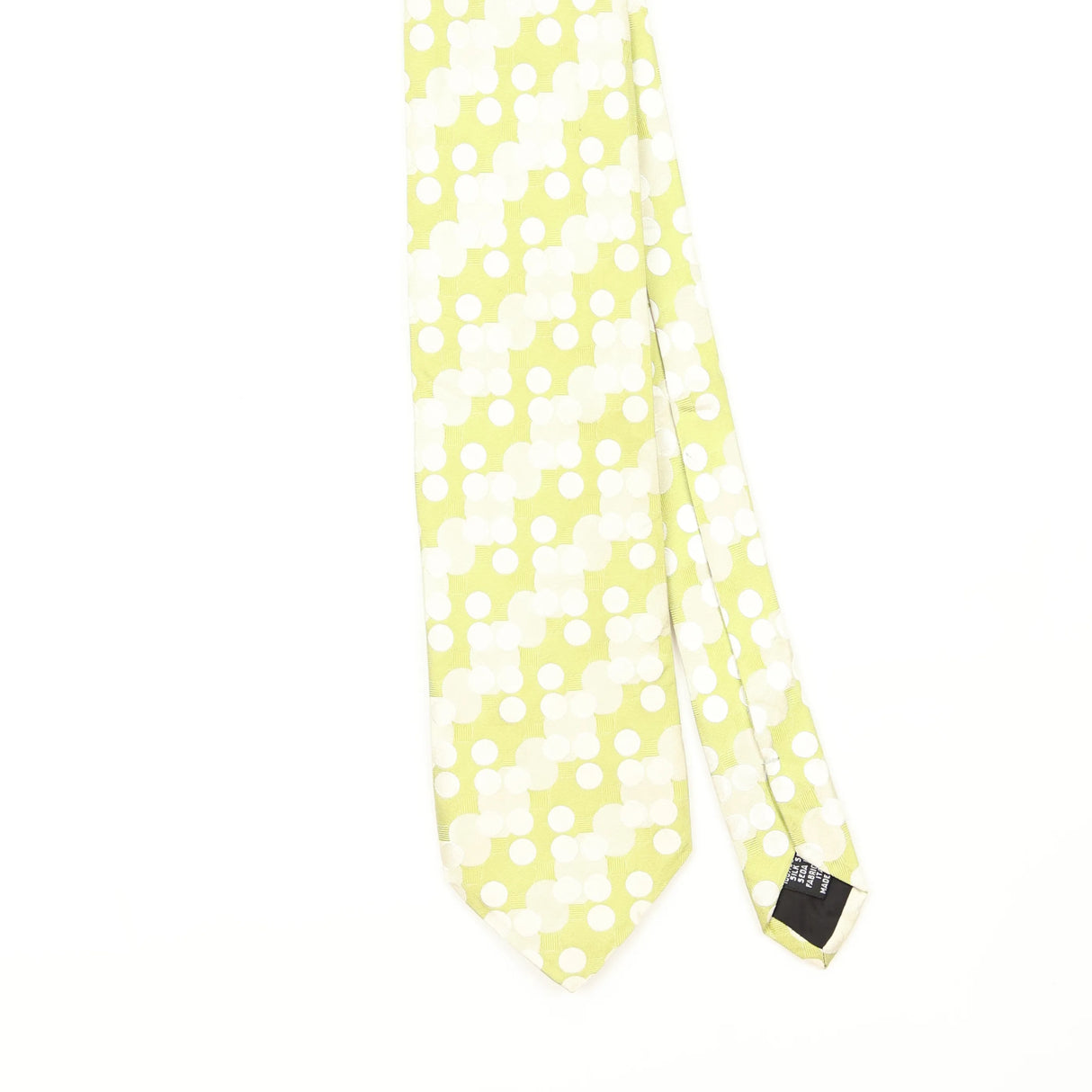 Front Front Detail of Vintage 1990's Hugo Boss Polka Dot Patterned Tie