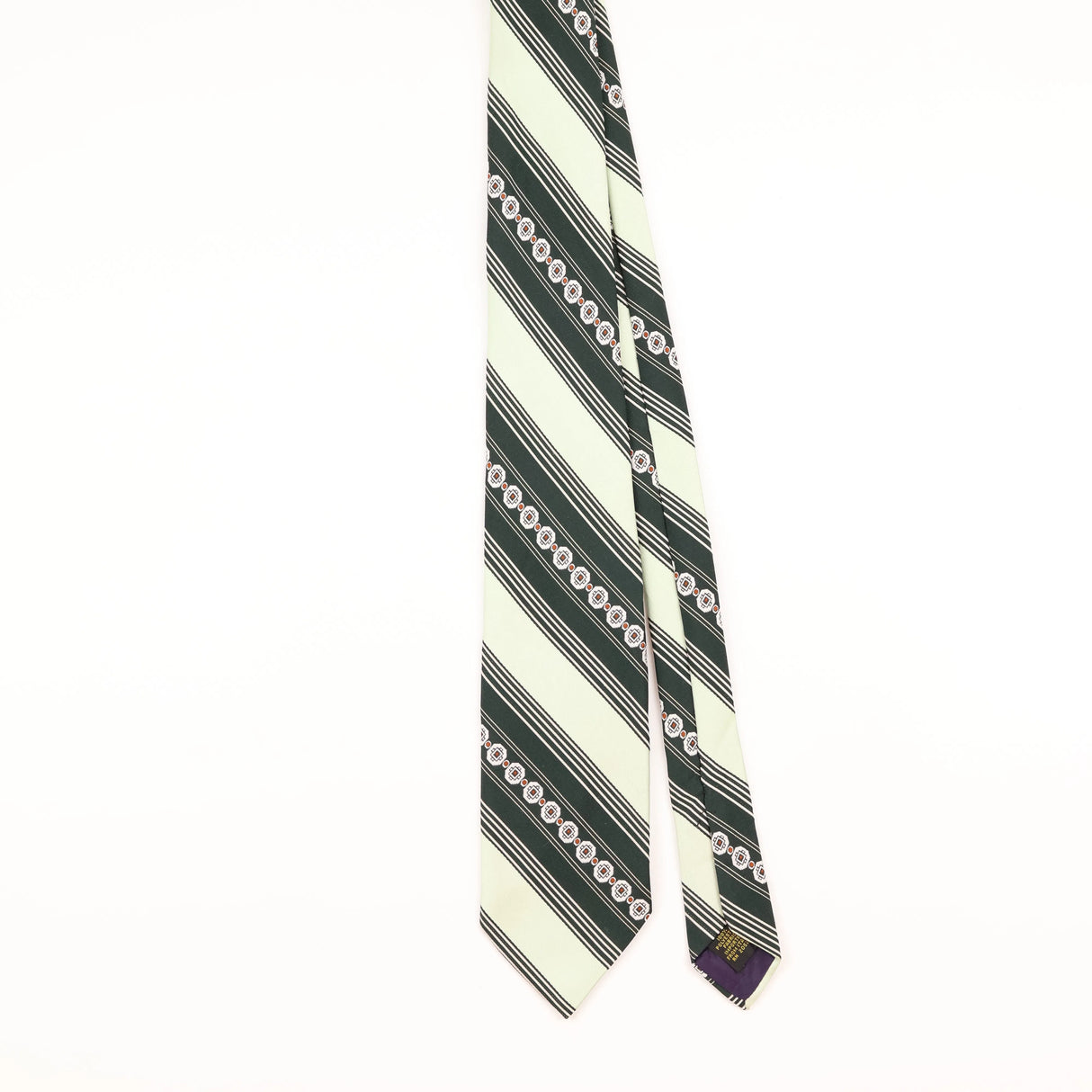 Front of Vintage 1980's J. C. Penney Repp Striped Patterned Tie