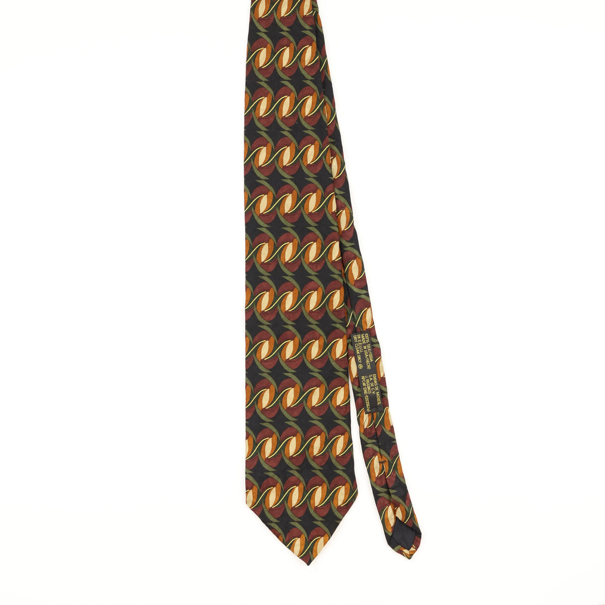 Front of Vintage 1990's Geometric Patterned Tie