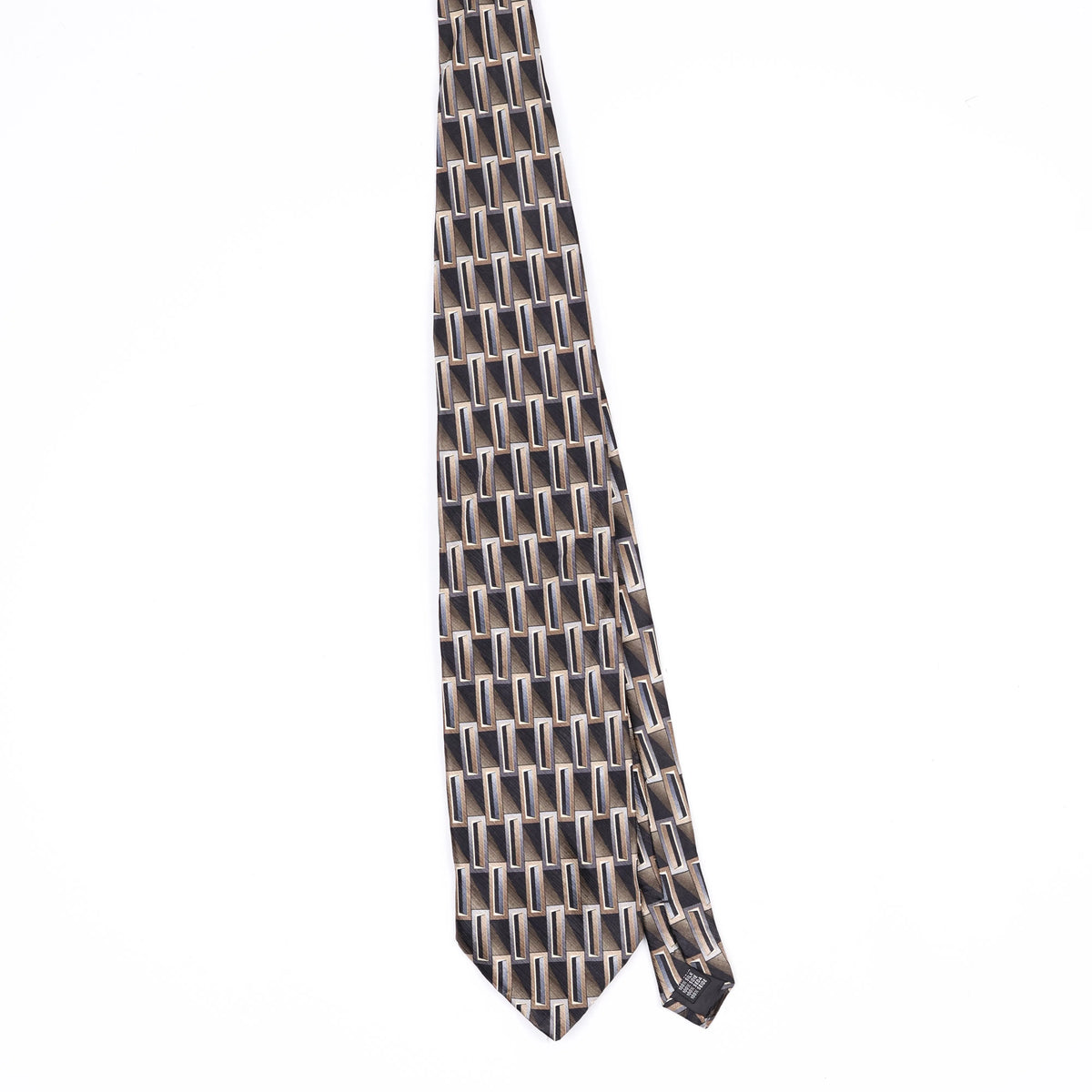 Front Front of Vintage 1990's Pronto Uomo Geometric Patterned Tie