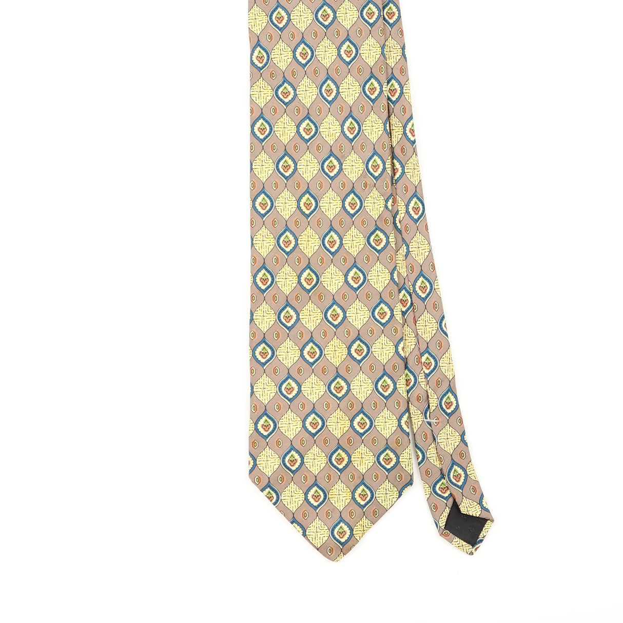 Front Detail of Vintage 1990's Geometric Patterned Tie