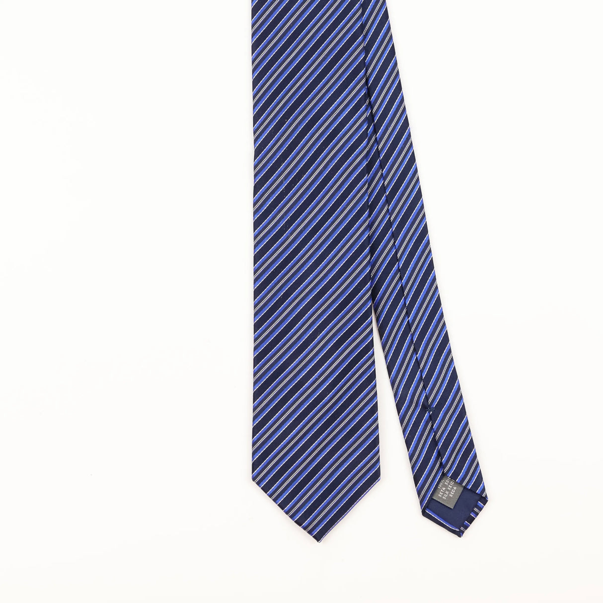 Front Detail of Vintage Striped Patterned Tie