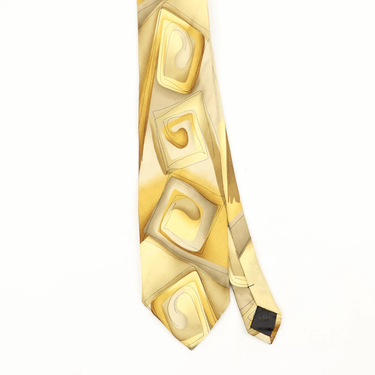 Front Front Detail of Vintage Jerry Garcia Absolam Bar Abstract Patterned Tie