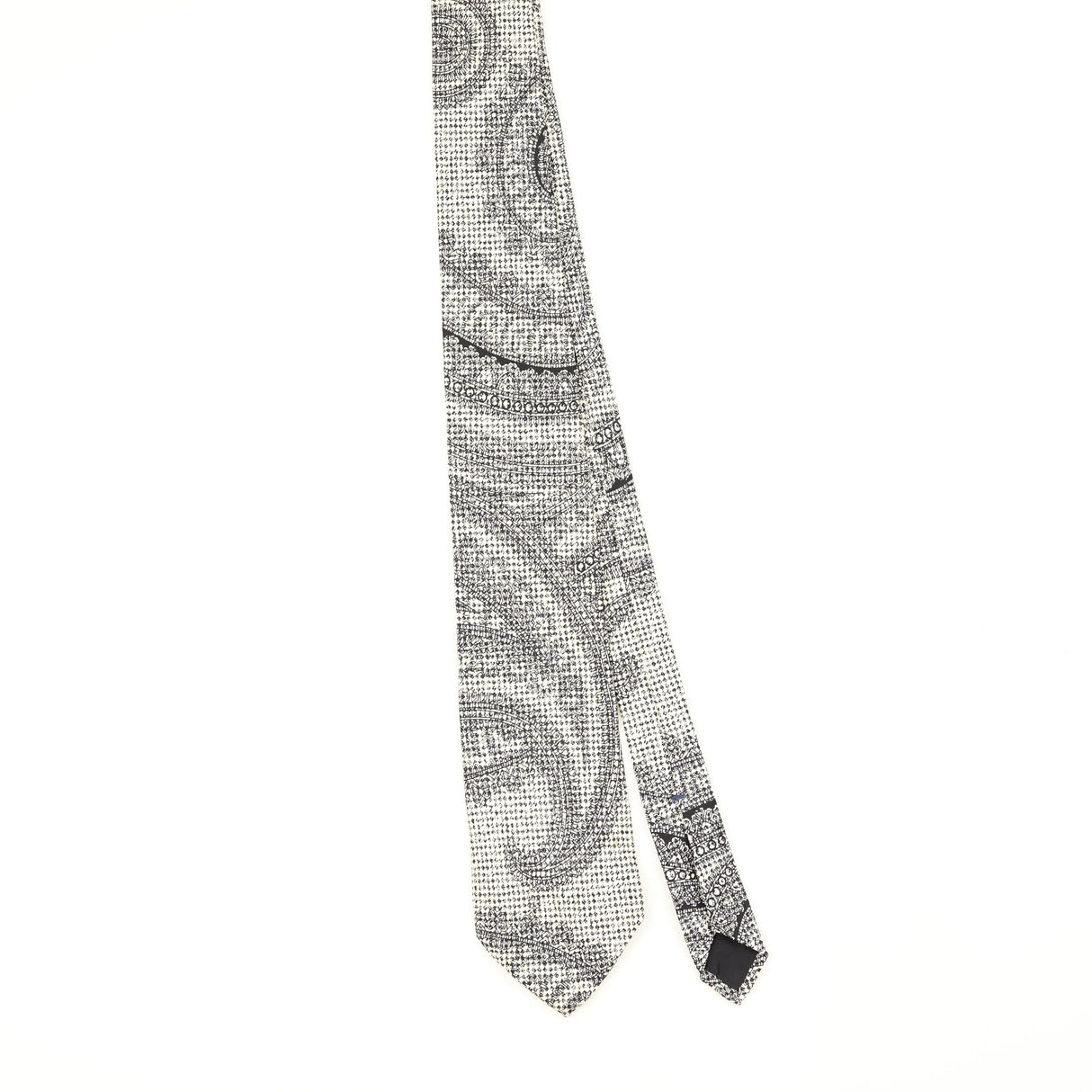 Front Front of Vintage 1990's Yves Saint Laurent Paisley Patterned Tie