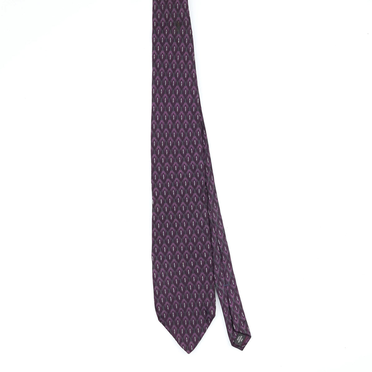 Front Front of Vintage 1990's Stafford Foulard Geometric Patterned Tie
