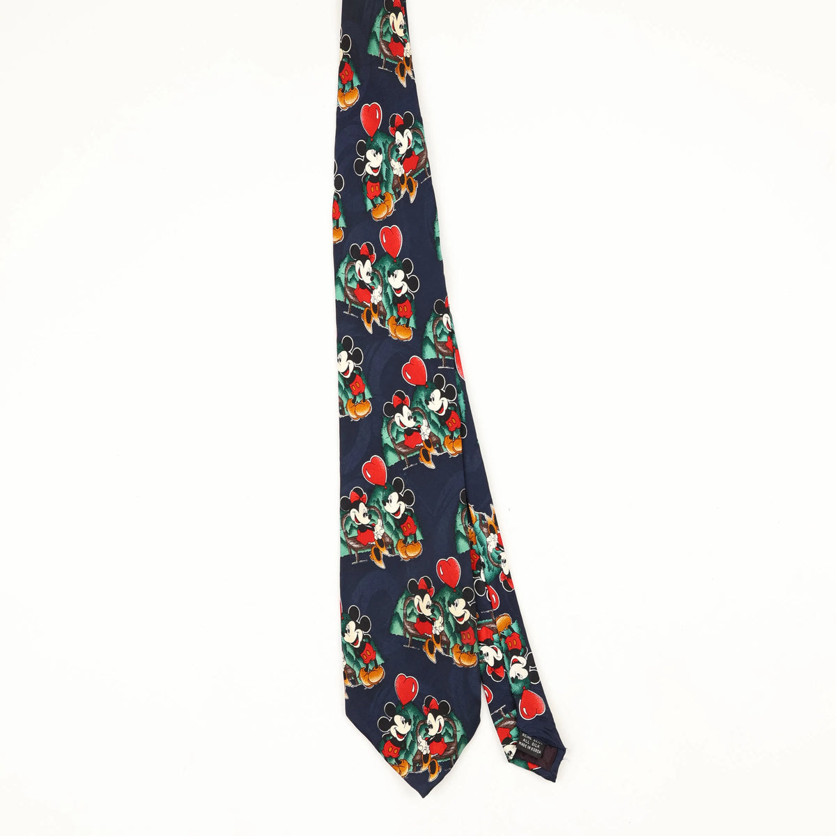 Front Front of Vintage 1990's Disney Mickey Mouse Cartoon Patterned Tie