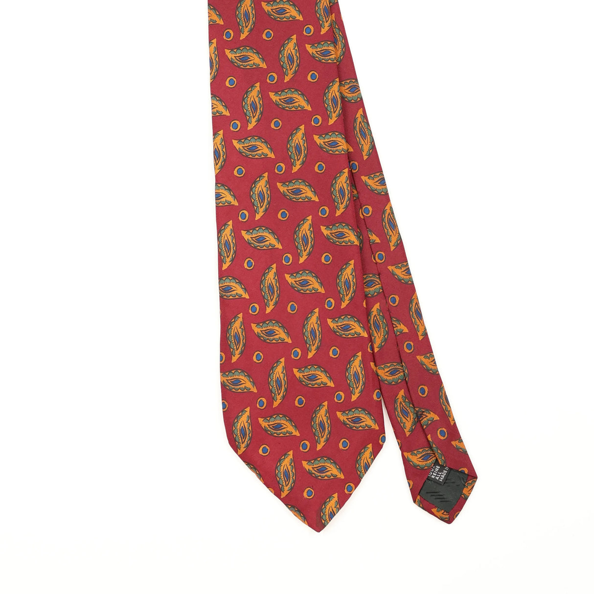 Front Detail of Vintage 1990's Francesco Smalto Geometric Patterned Tie
