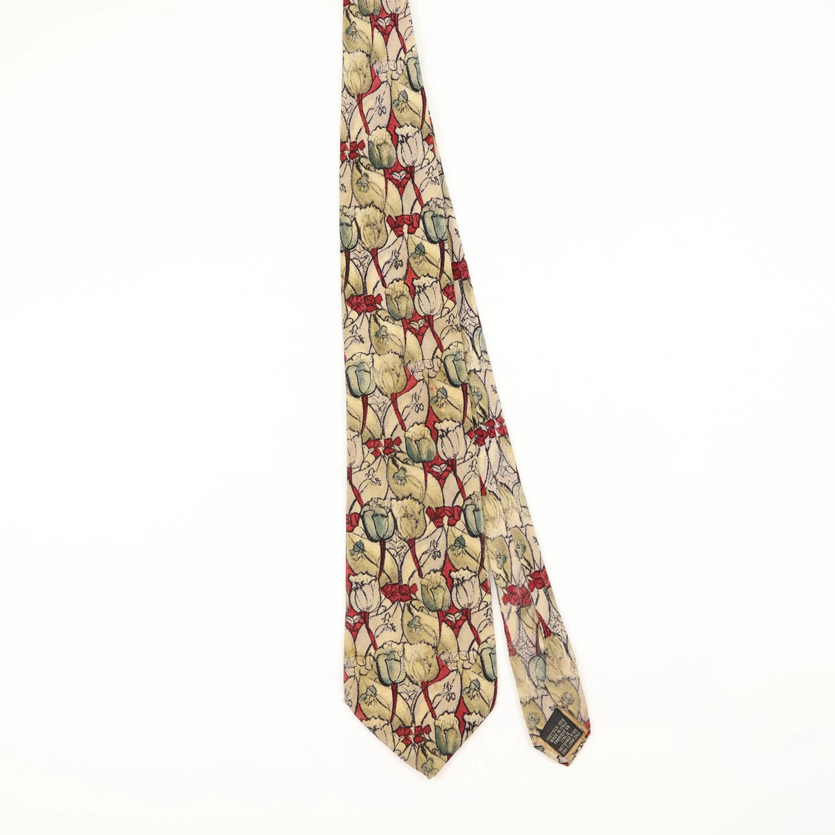 Front of Vintage 1990's Tie Rack Charleston Abstract Patterned Tie