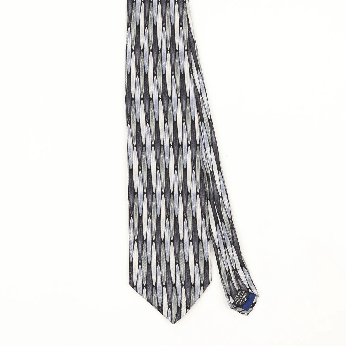 Front Front Detail of Vintage Geometric Patterned Tie