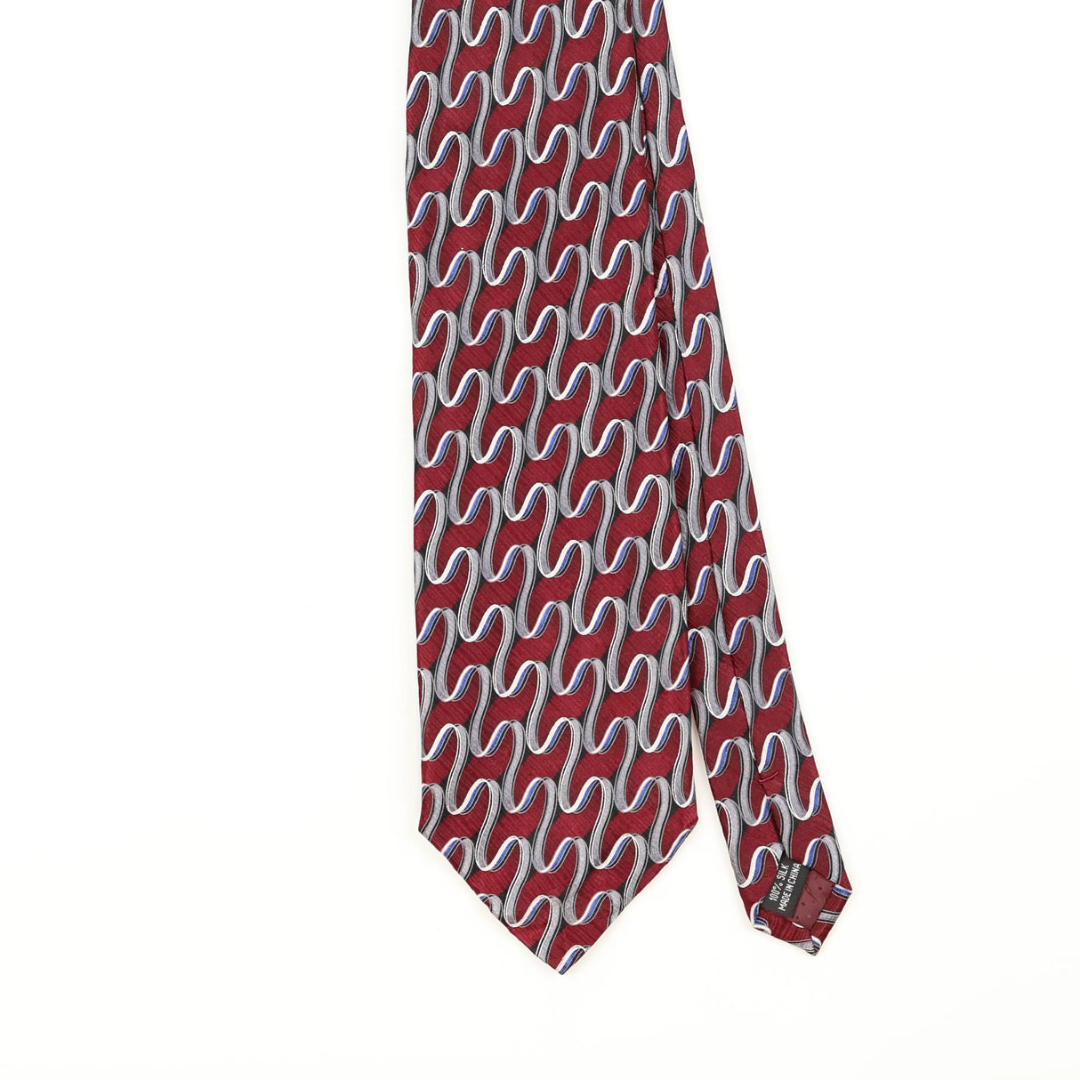 Front Detail of Vintage Geometric Patterned Tie