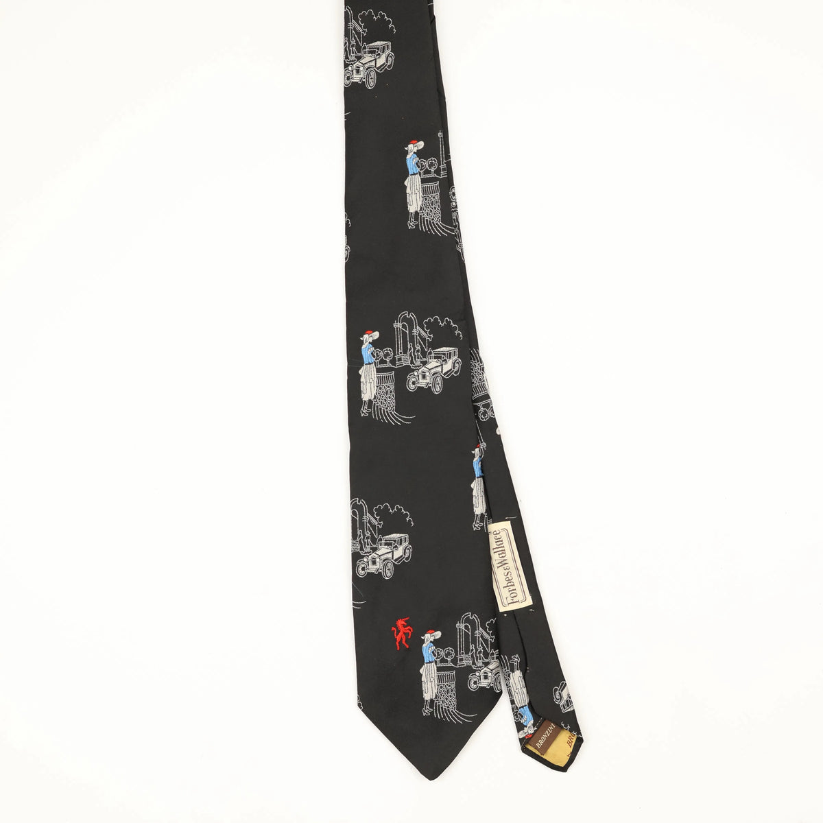 Front Front of Vintage 1980's Sketch Abstract Patterned Tie