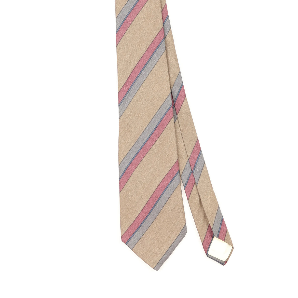 Front Detail of Vintage 1980's Carven Striped Patterned Tie