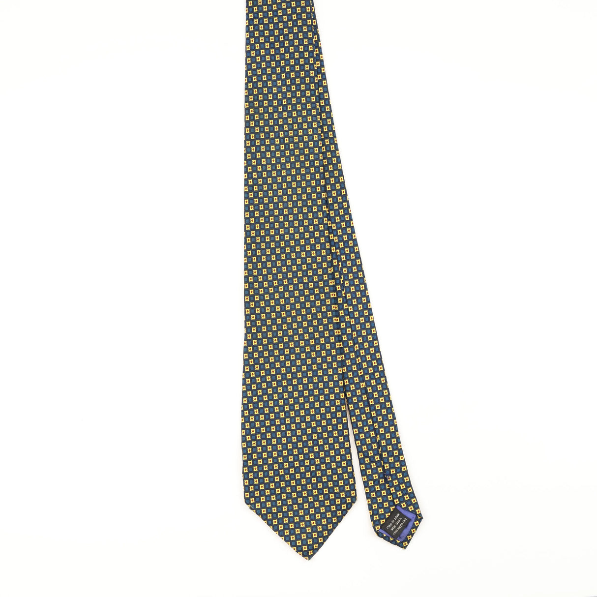 Front of Vintage 1990's Gieves & Hawkes Geometric Patterned Tie
