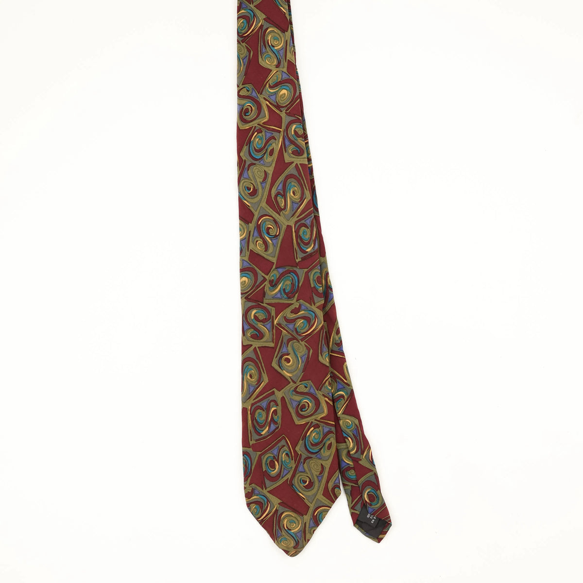 Front Front of Vintage 1990's Abstract Patterned Tie