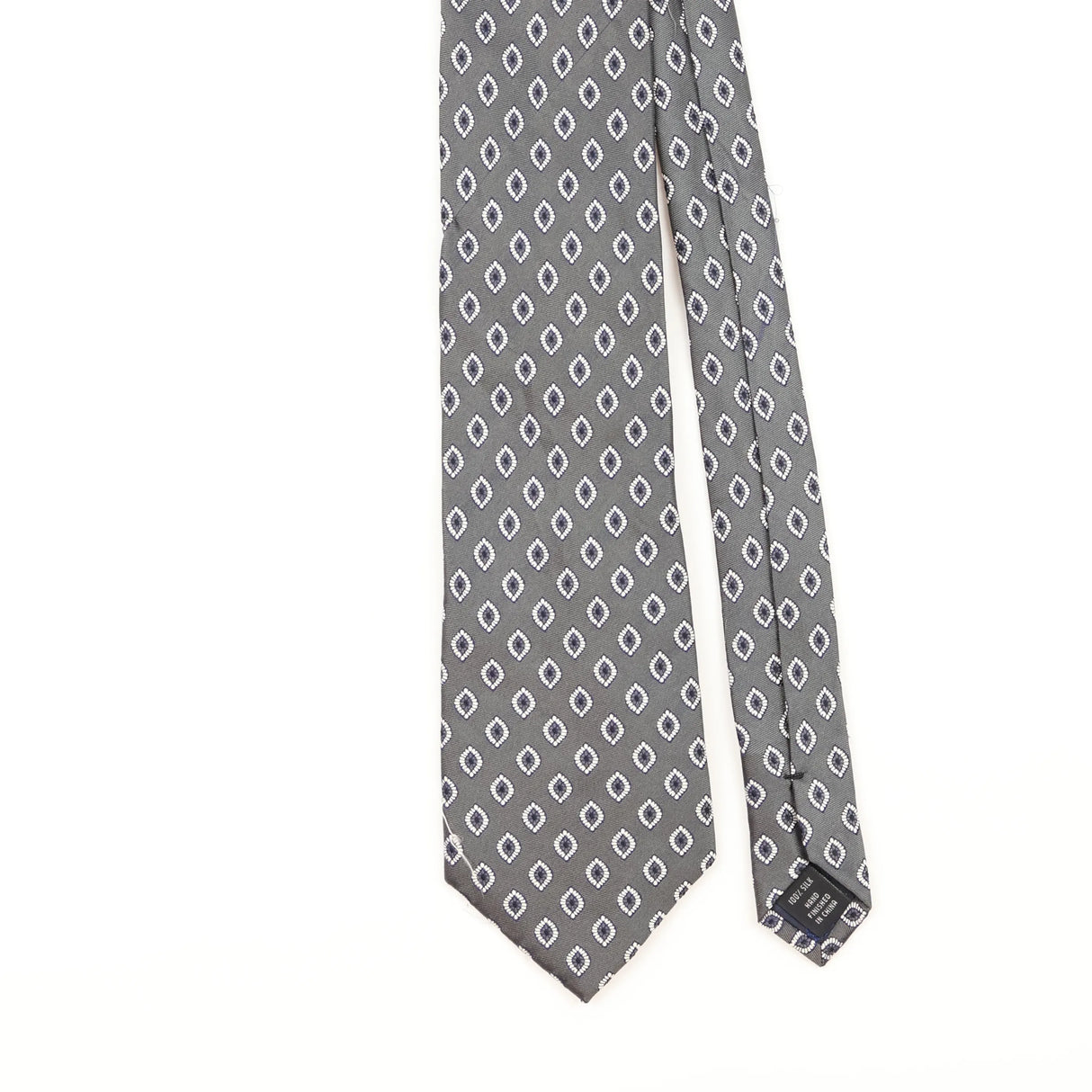 Front Detail of Vintage 1990's Jos. A. Bank Geometric Patterned Tie