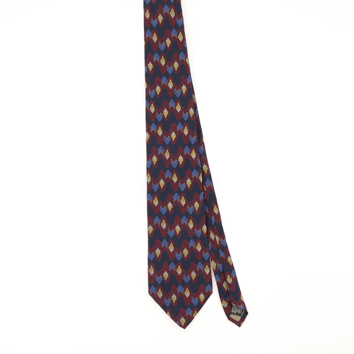 Front of Vintage 1990's Perry Ellis Geometric Patterned Tie