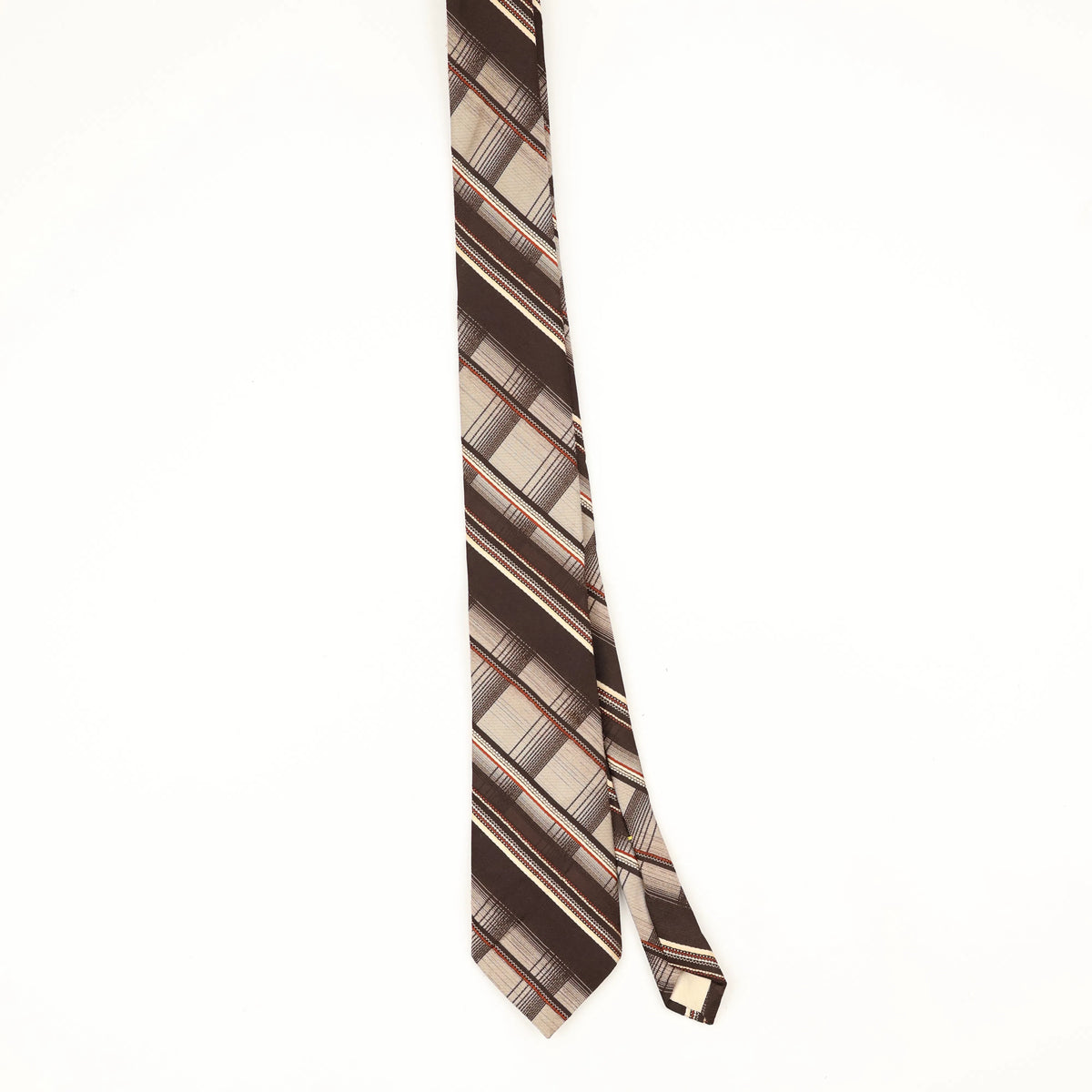 Front Front of Vintage 1980's Don Loper Check Patterned Tie