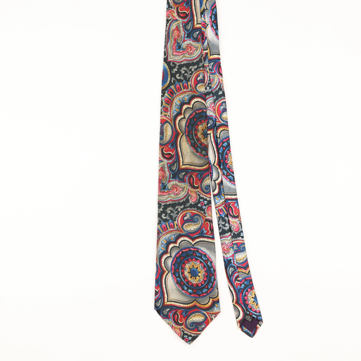 Front of Vintage 1990's Abstract Paisley Patterned Tie
