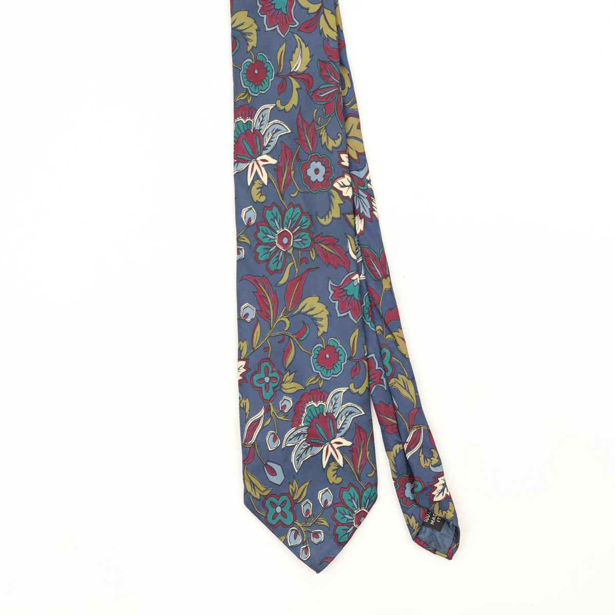 Front Front Detail of Vintage 1990's Cambridge Classics Floral Patterned Tie