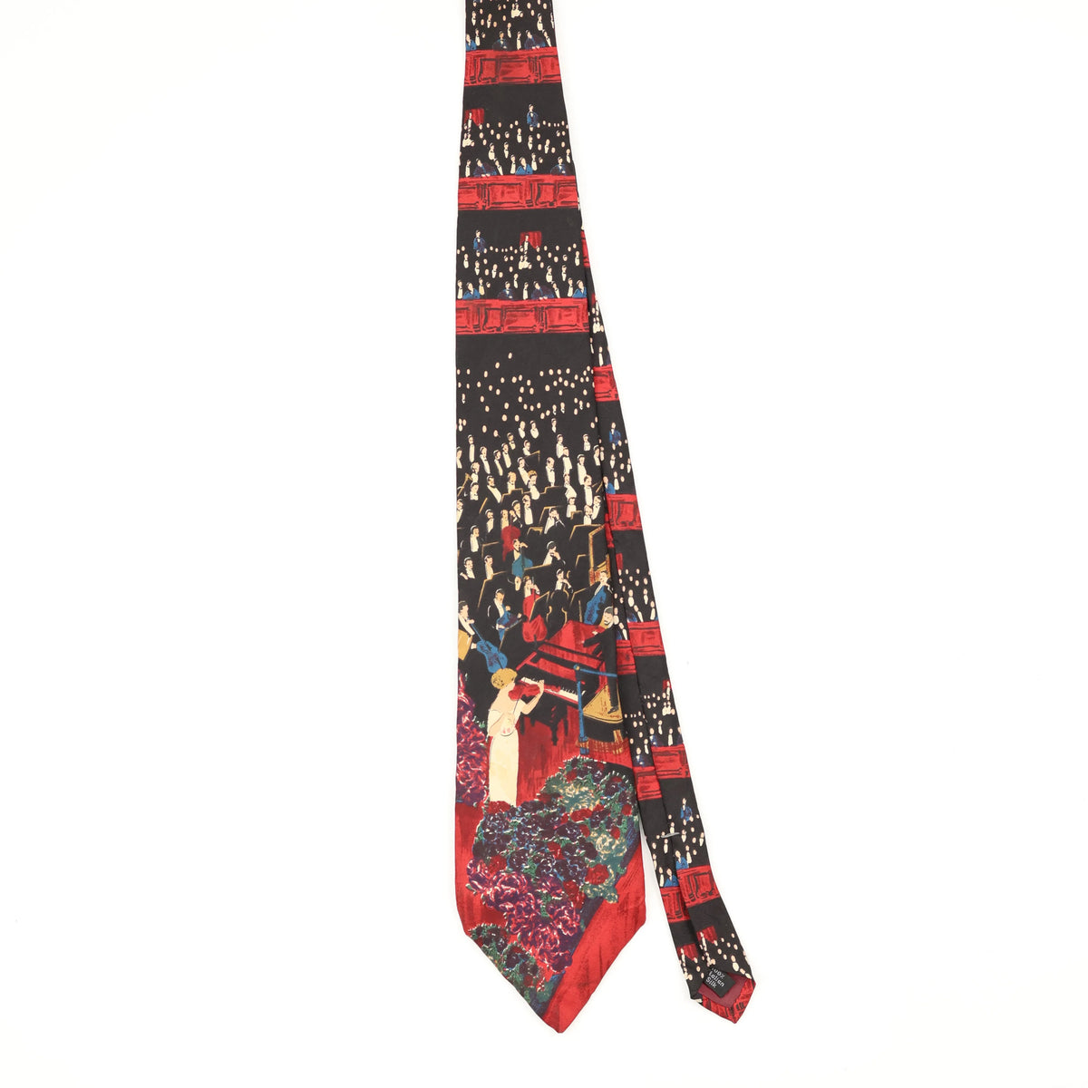 Front Front of Vintage 1990's Cambridge Classics Opera Abstract Patterned Tie