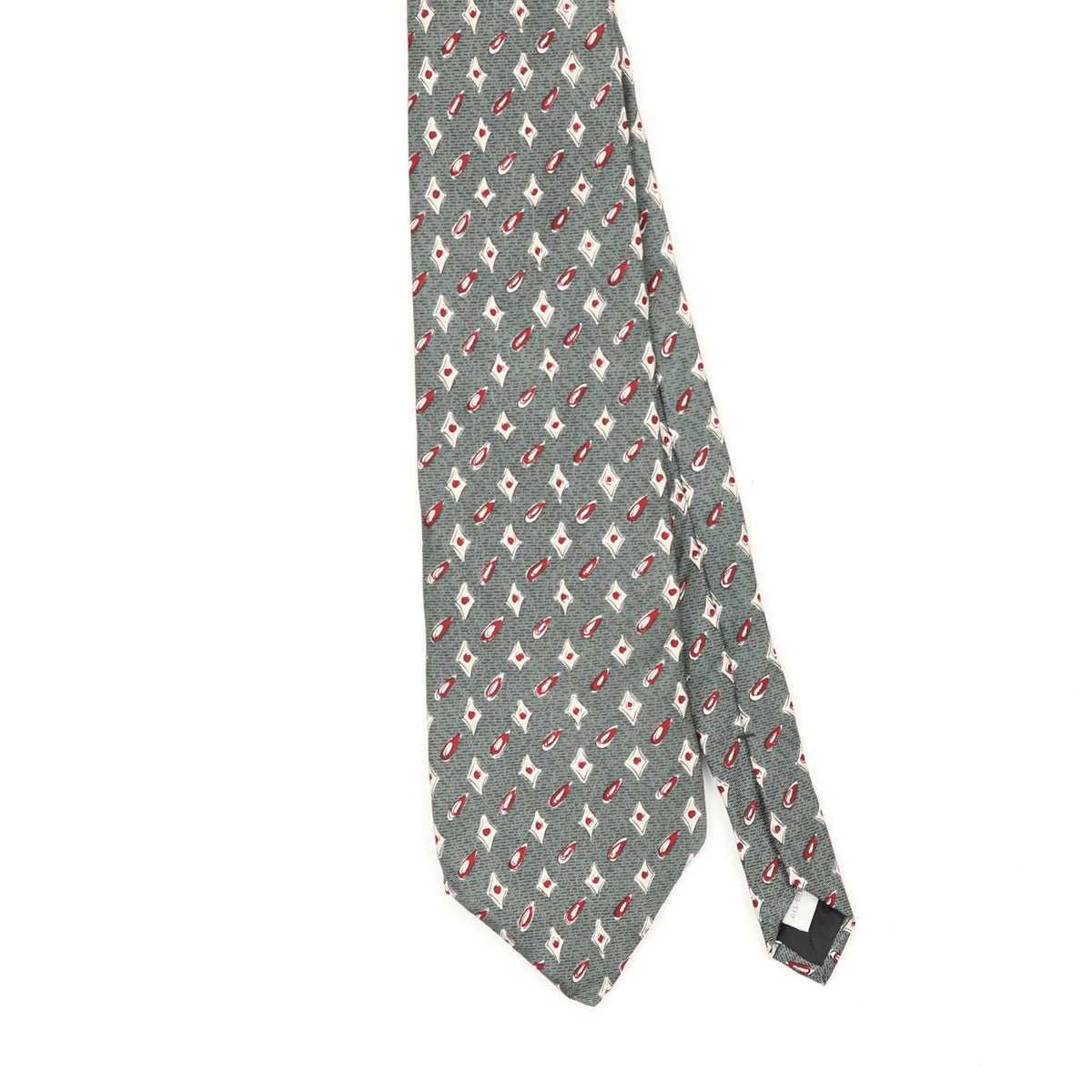 Front Front Detail of Vintage 1990's Pierre Cardin Geometric Patterned Tie