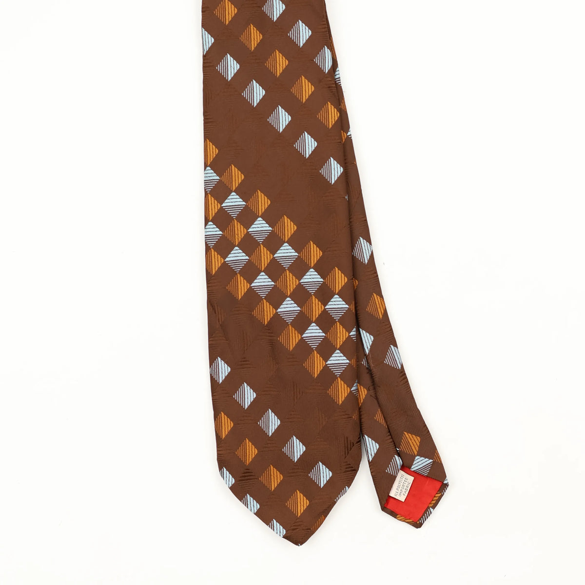 Front Front Detail of Vintage 1980's Geometric Patterned Tie