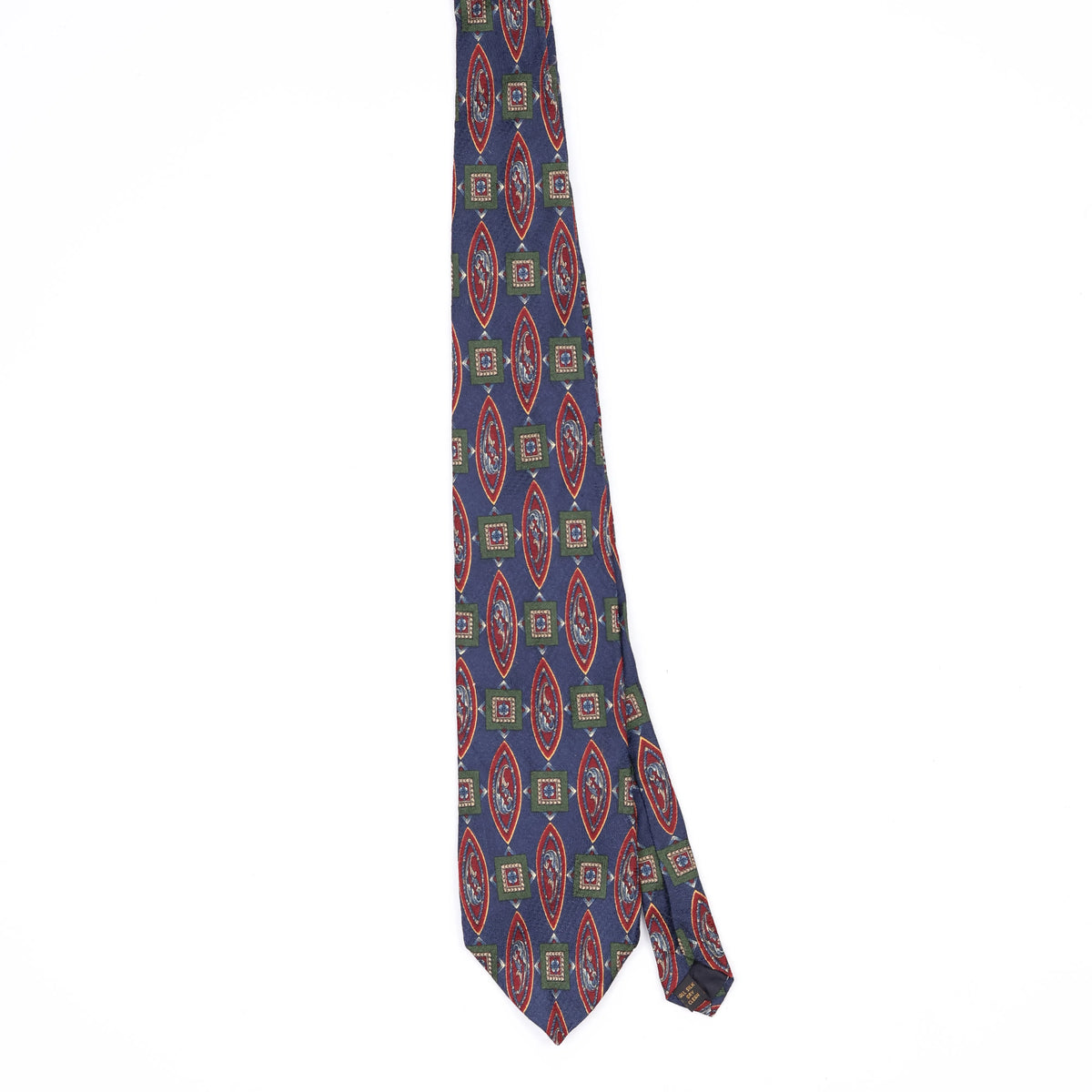 Front Front of Vintage 1990's Bill Blass Geometric Patterned Tie