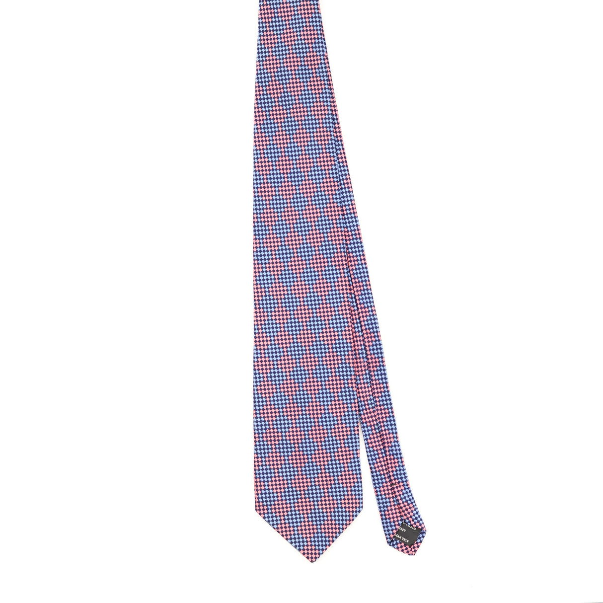 Front Front of Vintage 1990's T.M. Lewin Houndstooth Patterned Tie