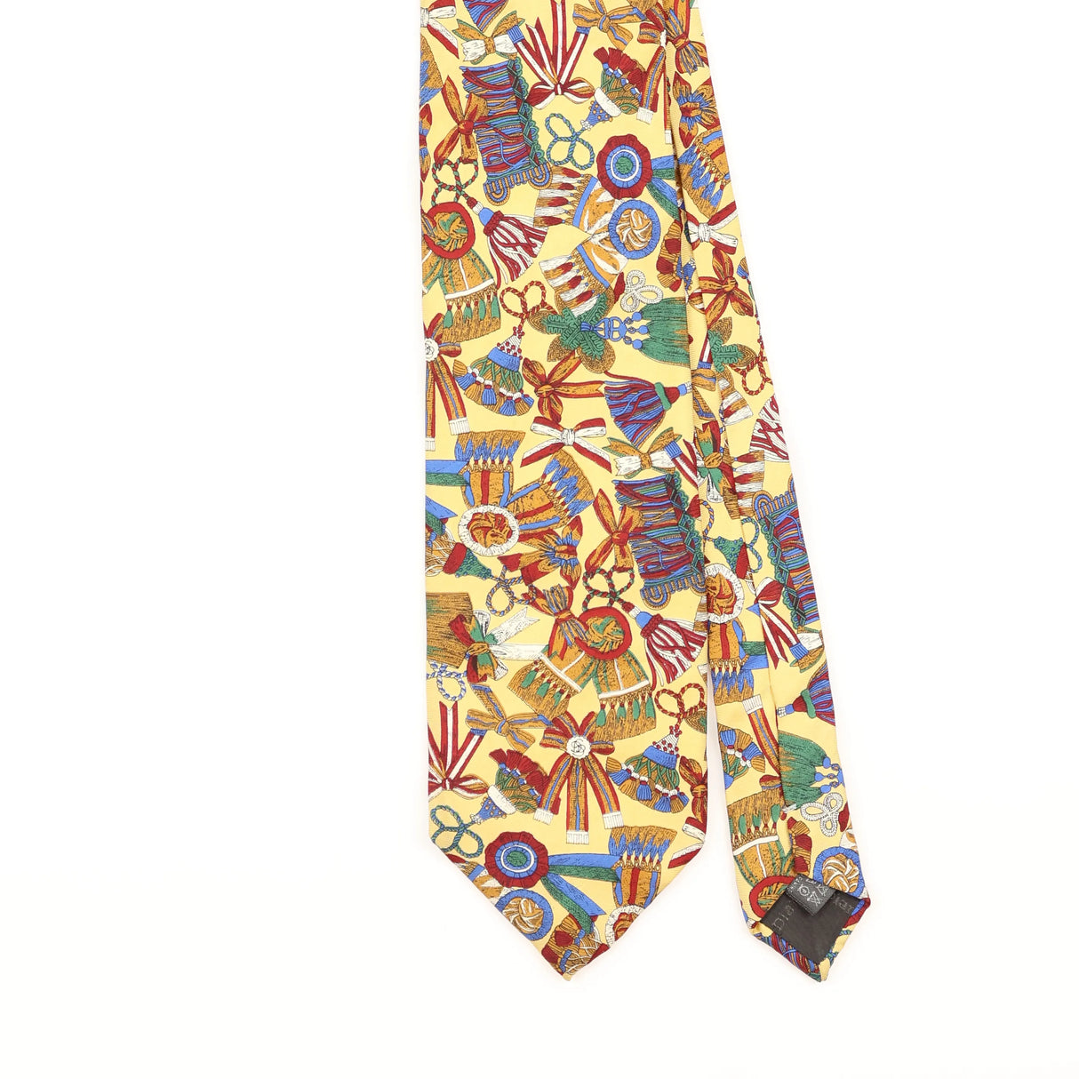 Front Detail of Vintage 1990's Ribbon Cartoon Patterned Tie