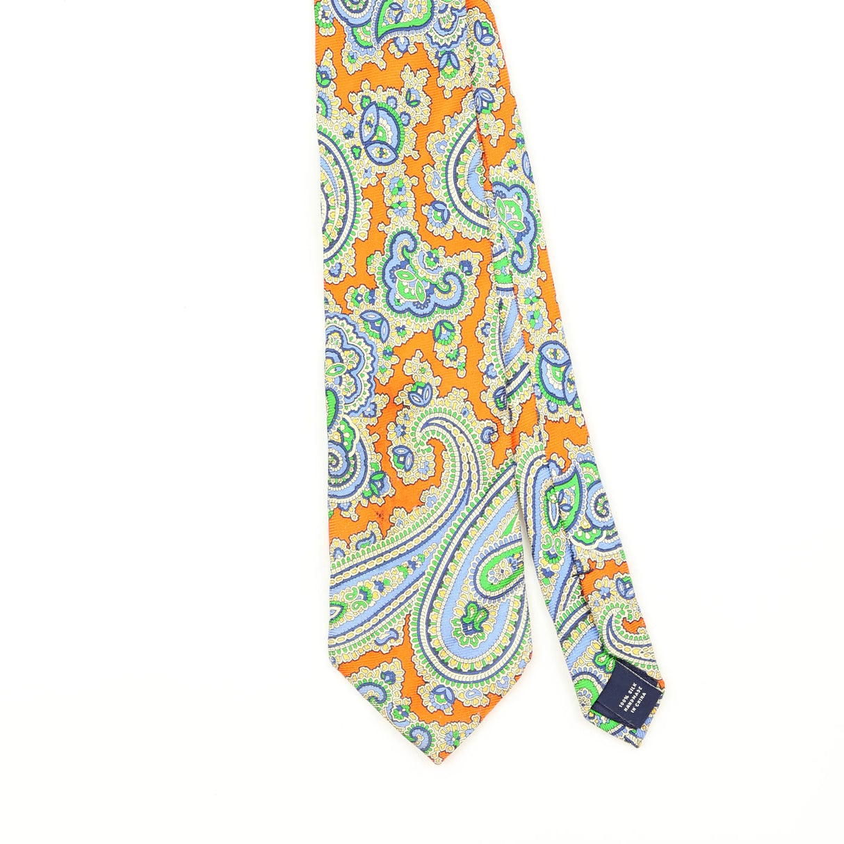 Front Front Detail of Vintage Paisley Patterned Tie