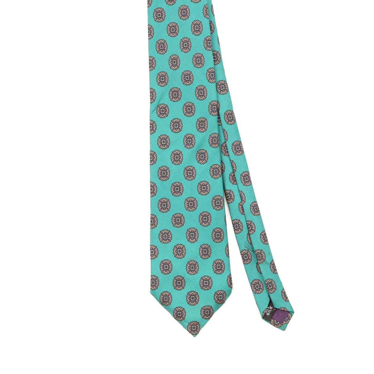 Front Detail of Vintage 1990's Geometric Patterned Tie
